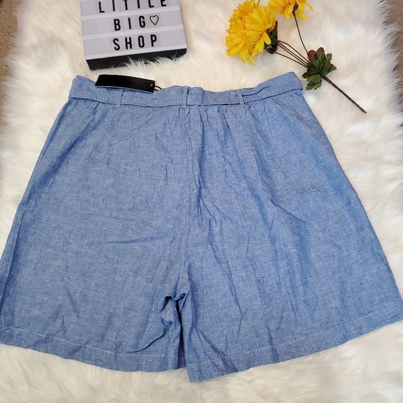 Women's Silver Jeans Co Blue Linen Shorts Size 20 - Picture 11 of 11